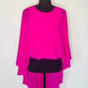 Hot Pink Cape Blouse